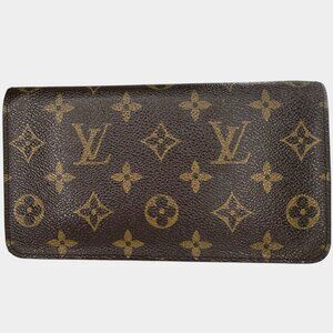 Auth Louis Vuitton Long Wallet Canvas Monogram LV Porte Monnaie Zip CA 0918 VTGE